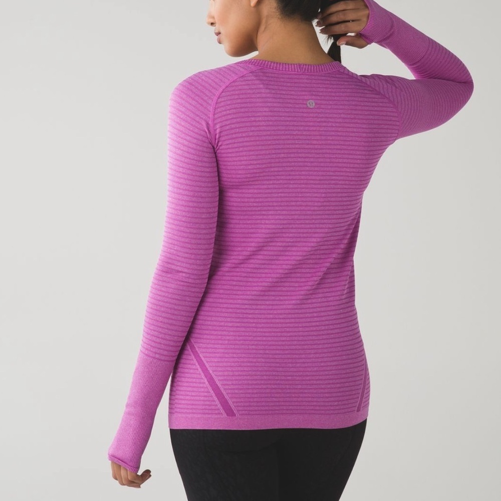 Lululemon Swiftly Tech Long Sleeve sweatshirt Crew Heathered Ultra Violet purple - Picture 2 of 8